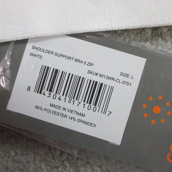 Tommie Copper Shoulder Support Bra Womens Large White 4D Stretch Posture NWT - Picture 4 of 6